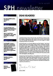 No. 18 | AprilSPH newsletter news  deAr reAderS!