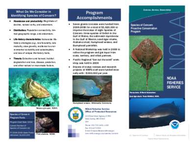 Species of Concern Proactive Conservation Program brochure