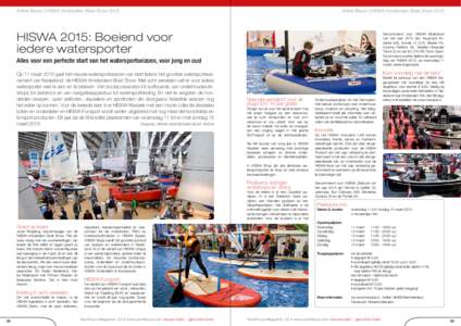 Artikel Beurs | HISWA Amsterdam Boat ShowArtikel Beurs | HISWA Amsterdam Boat Show 2015 HISWA 2015: Boeiend voor iedere watersporter