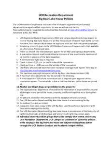 Microsoft Word - UCR Recreation Department Big Bear Lake House Policies.docx