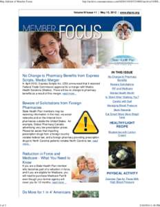 May Edition of Member Focus