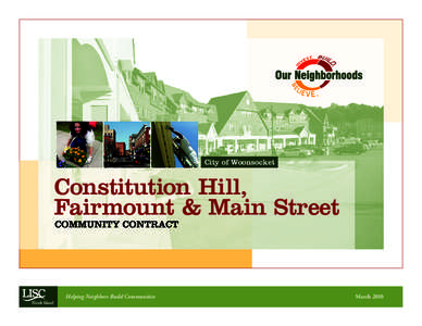 City of Woonsocket  Constitution Hill, Fairmount & Main Street Community Contract