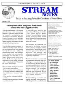 January[removed]Development of an Integrated Water-Level Sensor and Data-Logger System Water level information is an essential part of many water management