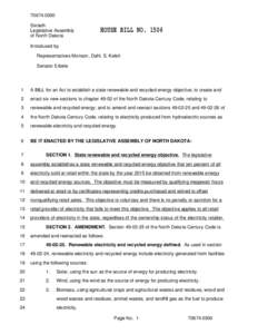 [removed]Sixtieth Legislative Assembly of North Dakota  HOUSE BILL NO. 1506