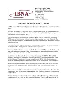 Microsoft Word[removed]IBNA Shelley Award Press Release.doc