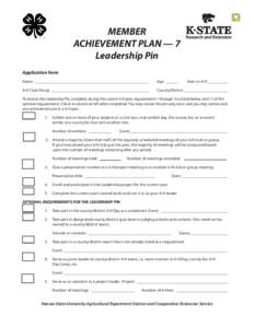 Membership Achievement Plan – 7, Leadership Pin