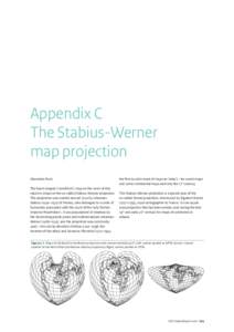 Appendix C The Stabius-Werner map projection Maximilian Posch The heart-shaped (‘cordiform’) map on the cover of this report is drawn in the so-called Stabius-Werner projection.