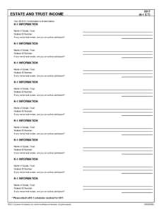 ESTATE AND TRUST INCOMEK-1 E/T)  Your 2016 K-1 information is shown below.