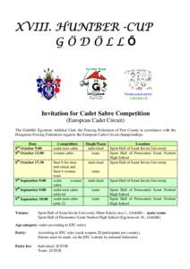 Huniber Cup 2016 Cadet Sabre Invitation letterV2