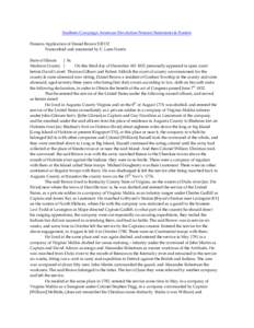 Southern Campaign American Revolution Pension Statements & Rosters Pension Application of Daniel Brown S32132 Transcribed and annotated by C. Leon Harris State of Illinois } Ss. Madison County }