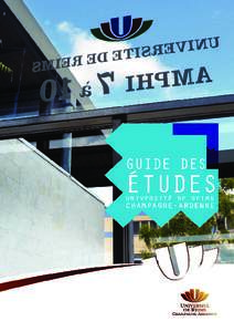 GUIDE DES  ÉTUDES université de reims  champagne-ardenne