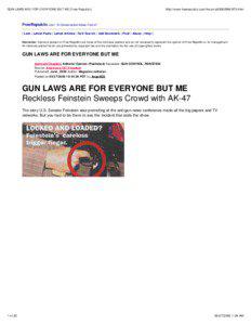 GUN LAWS ARE FOR EVERYONE BUT ME [Free Republic]  http://www.freerepublic.com/forum/a393009843f7b.htm