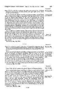 An act to authorize the register and receiver of the St. Helena land district, in Louisiana, to receive evidence, and report upon certain claims to land mentioned therein.