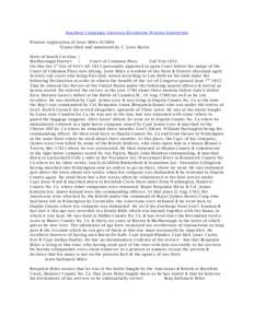 Southern Campaign American Revolution Pension Statements Pension Application of Jesse Miles S21886 Transcribed and annotated by C. Leon Harris State of South Carolina } M arlborough District }