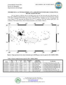 RED SISMICA DE PUERTO RICO  Universidad de Puerto Rico Recinto de Mayagüez Departamento de Geología