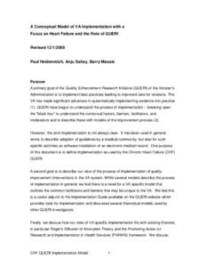 Clinical research / Epidemiology / Diffusion / Innovation / Sociology / Evidence-based practice / Randomized controlled trial / Heart failure / Diffusion of innovations / Science / Health / Medicine