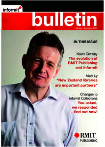 bulletin October - December 2011 IN THIS ISSUE Kevin Ormsby