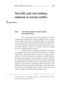 RICR Juin IRRC June 2001 Vol. 83 No[removed]The ICRC and civil-military relations in armed conflict
