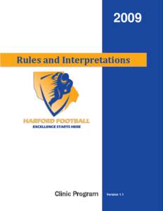 2009 Rules and Interpretations Clinic Program  Version 1.1