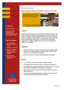 EuropeAid  Food security Improving the health and nutritional status in Lao PDR  