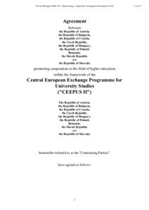 Central European Exchange Program for University Studies / Higher education