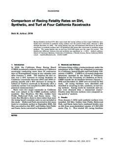 Race track / Track surface / Golden Gate Fields / Thoroughbred / Racehorse injuries / Synthetic racetrack surfaces for horse racing / Horse racing / Animals in sport / Sports