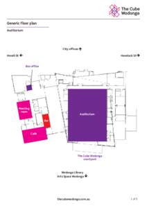 The Cube Wodonga Generic floor plan Auditorium  City offices 