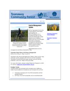 MAY 7, 2014  Interim Management Update  DNR and WDFW are conducting