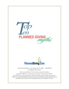 1288 Valley Forge Road, Unit 82, Phoenixville, PA 19460 | [removed]removed] Myths courtesy of Richard D. Barrett; answers courtesy of Reine Shiffman Copyright © [removed], VirtualGiving.Com, Richard