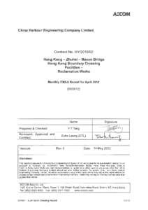 Contract No. HY[removed]Hong Kong-Zhuhai-Macao Bridge Hong Kong Boundary Crossing Facilities – Reclamation Works Monthly EM&A Report for April 2012