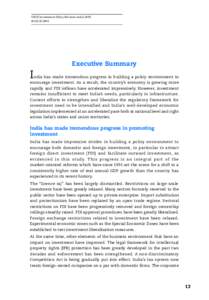 OECD Investment Policy Reviews: India 2009 © OECD 2009 Executive Summary  I