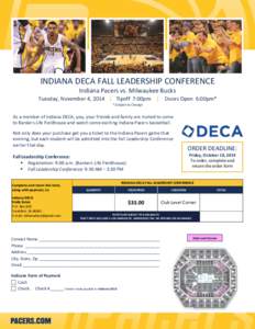 Sports / DECA / Bankers Life Fieldhouse / Indiana / Indiana Pacers / Sports in the United States / National Basketball Association