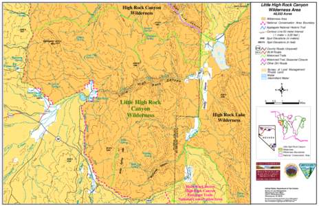 High Rock Canyon Wilderness / High Rock Lake Wilderness / National Conservation Area / Black Rock Desert – High Rock Canyon Emigrant Trails National Conservation Area / Owyhee River Wilderness / Nevada / Protected areas of the United States / Geography of the United States