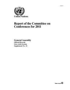 A[removed]United Nations Report of the Committee on Conferences for 2011