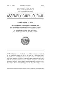 Aug. 22, 2014  ASSEMBLY JOURNAL 6313