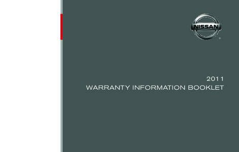 2011 Nissan Warranty Booklet