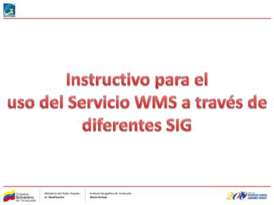 Ministerio del Poder Popular de Planificación para el Ambiente  Instituto Geográfico de Venezuela