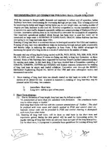 RECOMMENDATION OF COMMIlTEE FOR LONG HAUL TRAIN OPEATION  With the increase in fieight traffic demands and emphasis to reduce cost of operation, Indian Railways have been concentrating for increasing through put per trai