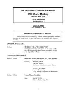 Mufi Hannemann / Douglas Palmer / Joseph P. Riley /  Jr. / Politics of the United States / Mayor of Honolulu / Mark Begich / Trenton /  New Jersey / State governments of the United States / United States Conference of Mayors / Local government in the United States