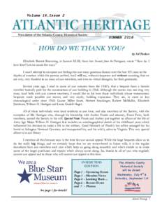 Volume 16,Issue 2 14 Newsletter of the Atlantic County Historical Society  SUMMER 2018