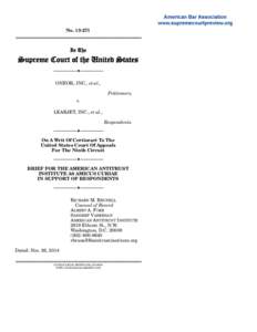 Law / Case law / Noerr-Pennington doctrine / The Antitrust Paradox / United States antitrust law / Competition law / Gade v. National Solid Wastes Management Association