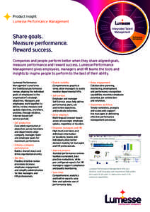 HR Analytics Product insight Lumesse Performance Management