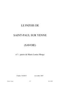 le patois de Saint-Paul sur Yenne n°1 Morge…慭瀻