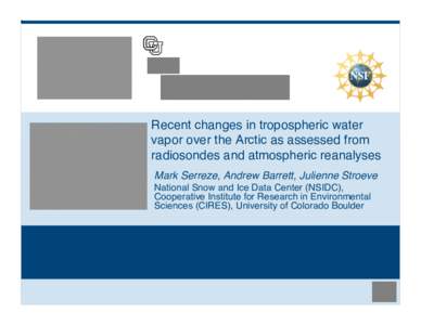 Technology / Precipitable water / Water / ERA-40 / Radiosonde / National Snow and Ice Data Center / Atmospheric sciences / Meteorology / Atmospheric thermodynamics