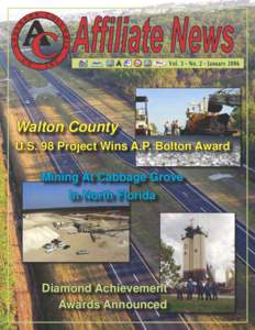 Walton County U.S. 98 Project Wins A.P. Bolton Award Mining At Cabbage Grove In North Florida  Diamond Achievement