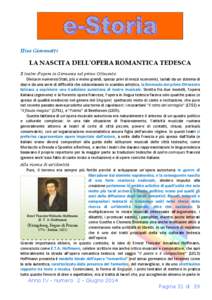 Elisa Giovanatti  LA NASCITA DELL’OPERA ROMANTICA TEDESCA Il teatro d’opera in Germania nel primo Ottocento Divisa in numerosi Stati, più o meno grandi, spesso privi di mezzi economici, isolati da un sistema di dazi