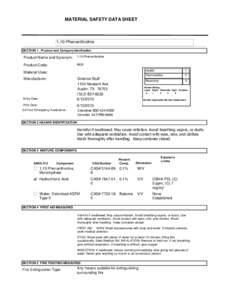 MATERIAL SAFETY DATA SHEET  1,10-Phenanthroline SECTION 1 . Product and Company Idenfication  Product Name and Synonym: