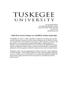 Association of Public and Land-Grant Universities / Tuskegee University / Donaldson Company / Tuskegee /  Alabama / Auburn /  Alabama / Alabama / Columbus /  Georgia metropolitan area / Geography of the United States