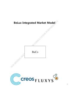 BeLux Integrated Market Model  BaCo 1