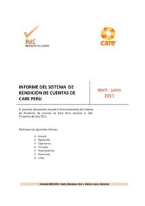 INFORME DEL SISTEMA  DE RENDICIÓN DE CUENTAS DE  CARE PERU